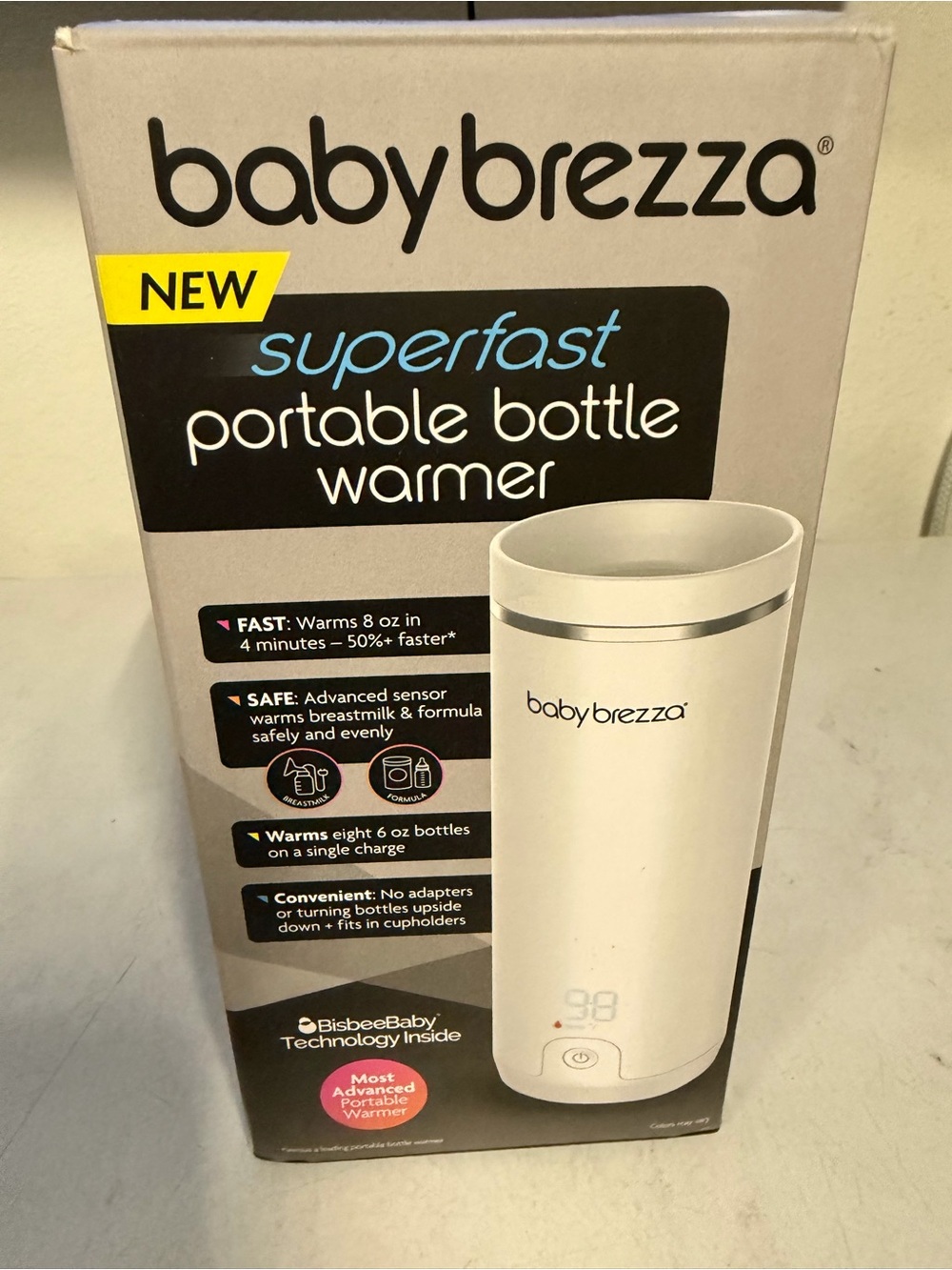 Baby Brezza Superfast Portable Bottle Warmer — White